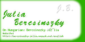 julia bercsinszky business card